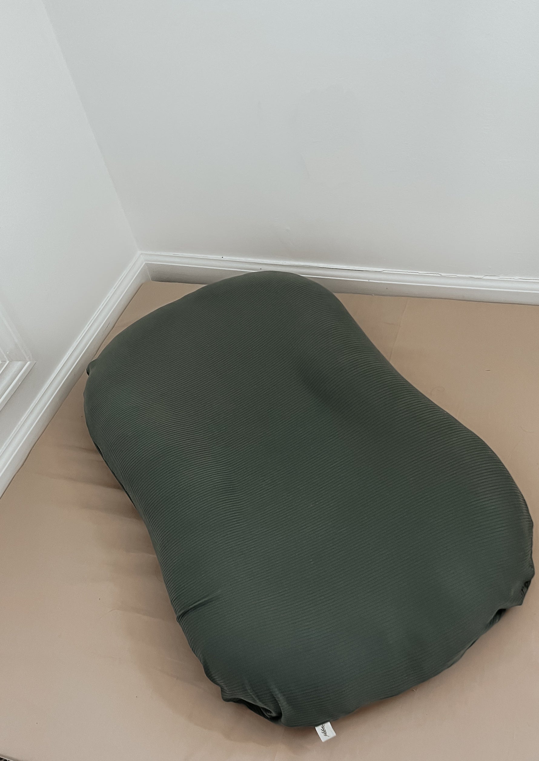 Little Mae & Co Moss Ribbed Baby Lounger CoverEveretts Place