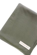 Little Mae & Co Moss Ribbed Stretch Swaddle Baby Blanket Little Mae And Co - Everetts Place Boutique - 