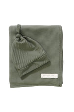 Little Mae & Co Moss Ribbed Stretch SwaddleEveretts Place