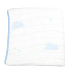 Goosewaddle® | Newborn Baby Blankets Toys Teethers Bibs & More Mountain and Blue Oversized Bamboo Muslin Blanket
