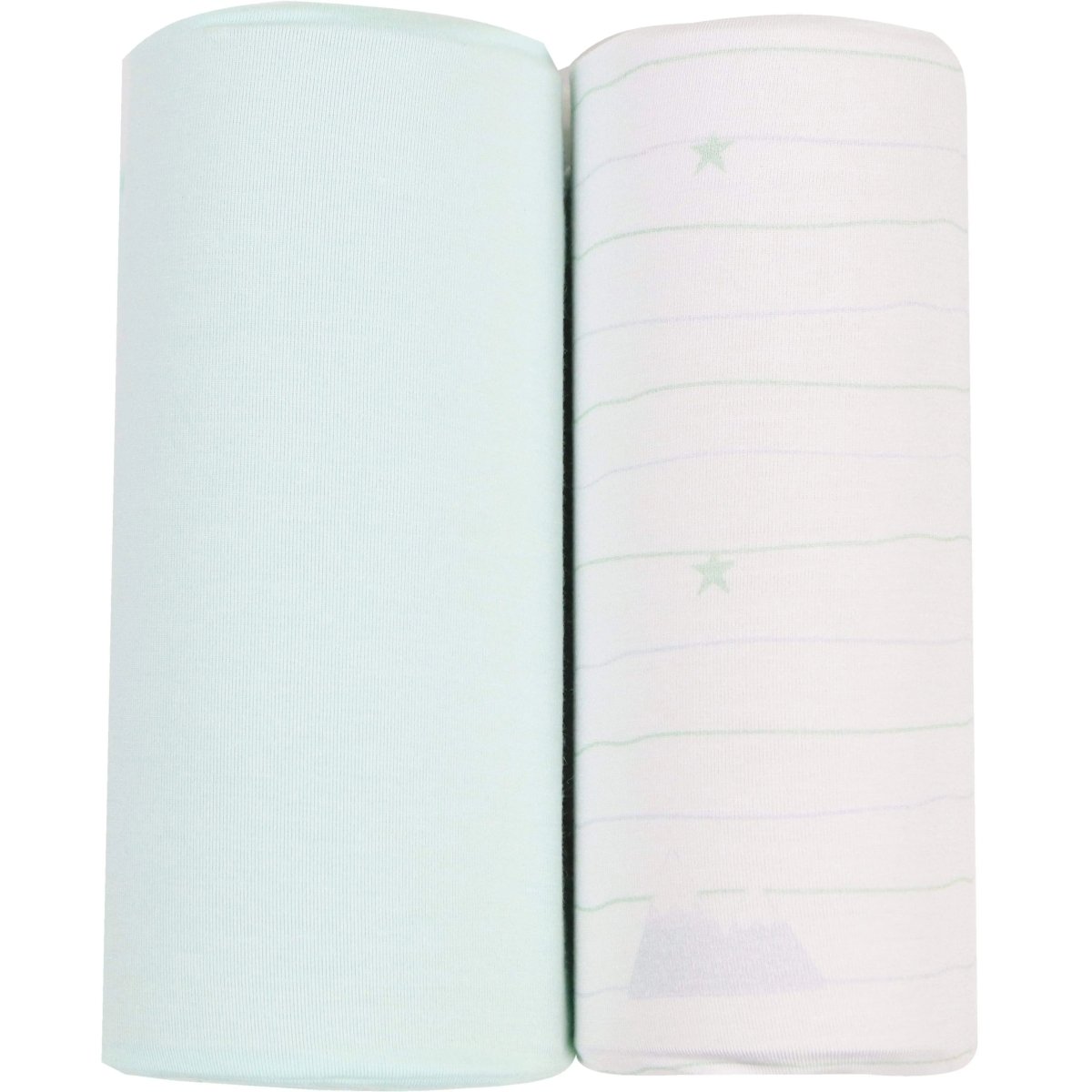 Goosewaddle® | Newborn Baby Blankets Toys Teethers Bibs & More Mountain And Mint Swaddle Blanket Set