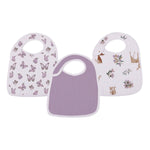 Newcastle Classics Mountain Meadow Cotton Muslin Bib Set with Soft Absorbency for Babies - 