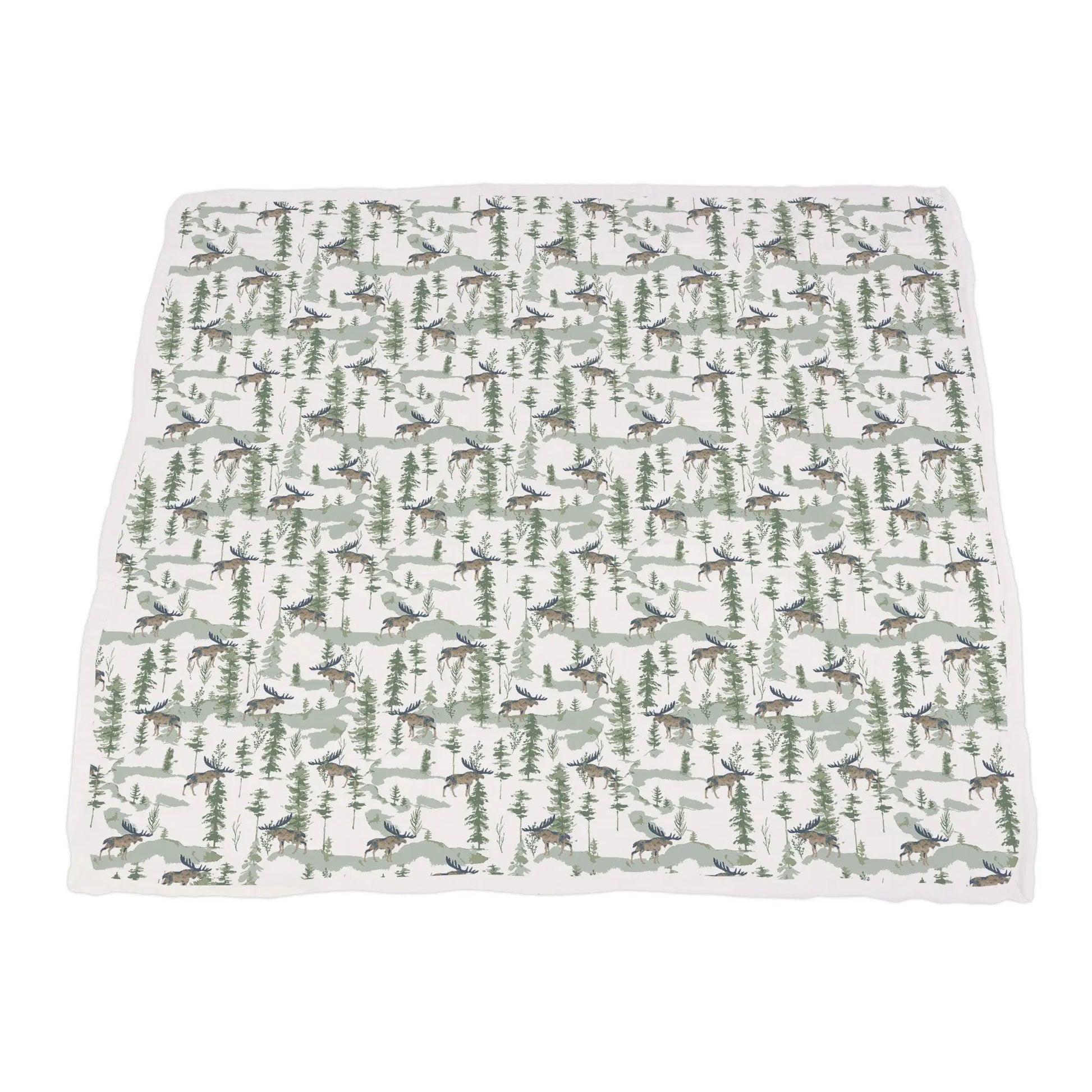 Mountain Moose and Hunter's Camo Newcastle Blanket for Kids 100 Percent Natural Bamboo Muslin Soft Cozy Breathable 47 Inch x 47 Inch Newcastle Classics