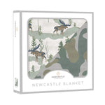 Newcastle Classics Mountain Moose Camo Blanket for Kids in Soft Breathable Bamboo Muslin - 