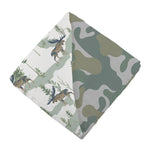 Newcastle Classics Mountain Moose Camo Blanket for Kids in Soft Breathable Bamboo Muslin - 