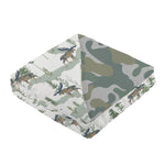 Newcastle Classics Mountain Moose Camo Blanket for Kids in Soft Breathable Bamboo Muslin - 