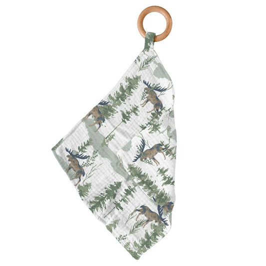 Mountain Moose Newcastle Teether with Removable Beach Wood Ring Newcastle Classics