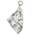 Newcastle Classics Mountain Moose Organic Bamboo Teether with Removable Wood Ring for Babies - 