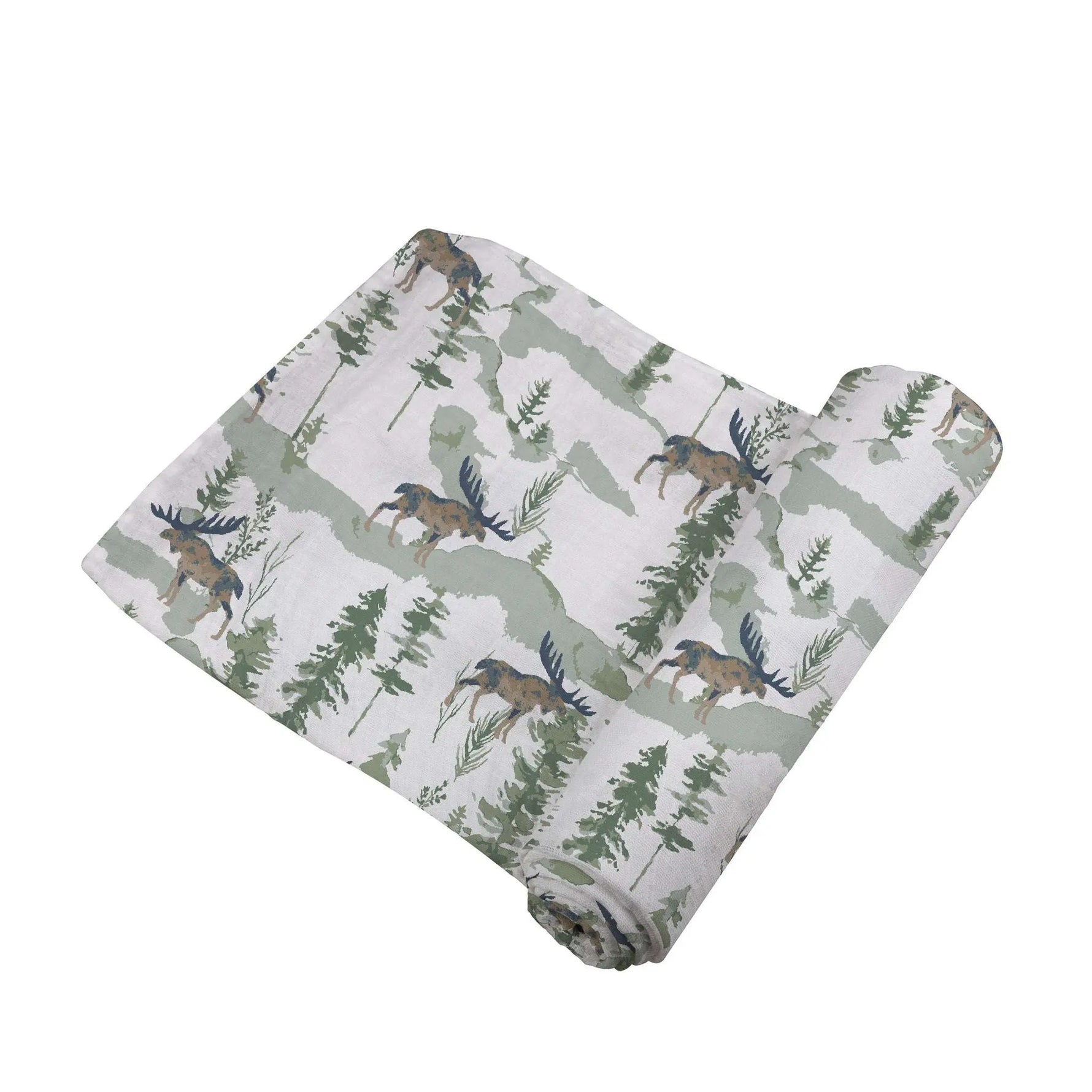 Newcastle Classics Mountain Moose Bamboo Swaddle Blanket for Newborn Comfort and Versatility - Baby & Toddler > Swaddling & Receiving Blankets Bamboo Swaddle