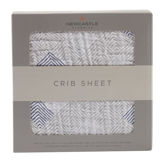 Mountain Peak Cotton Muslin Crib Sheet Soft Breathable Comfy Fits Standard Crib Mattresses 28x52 Inches Newcastle Classics