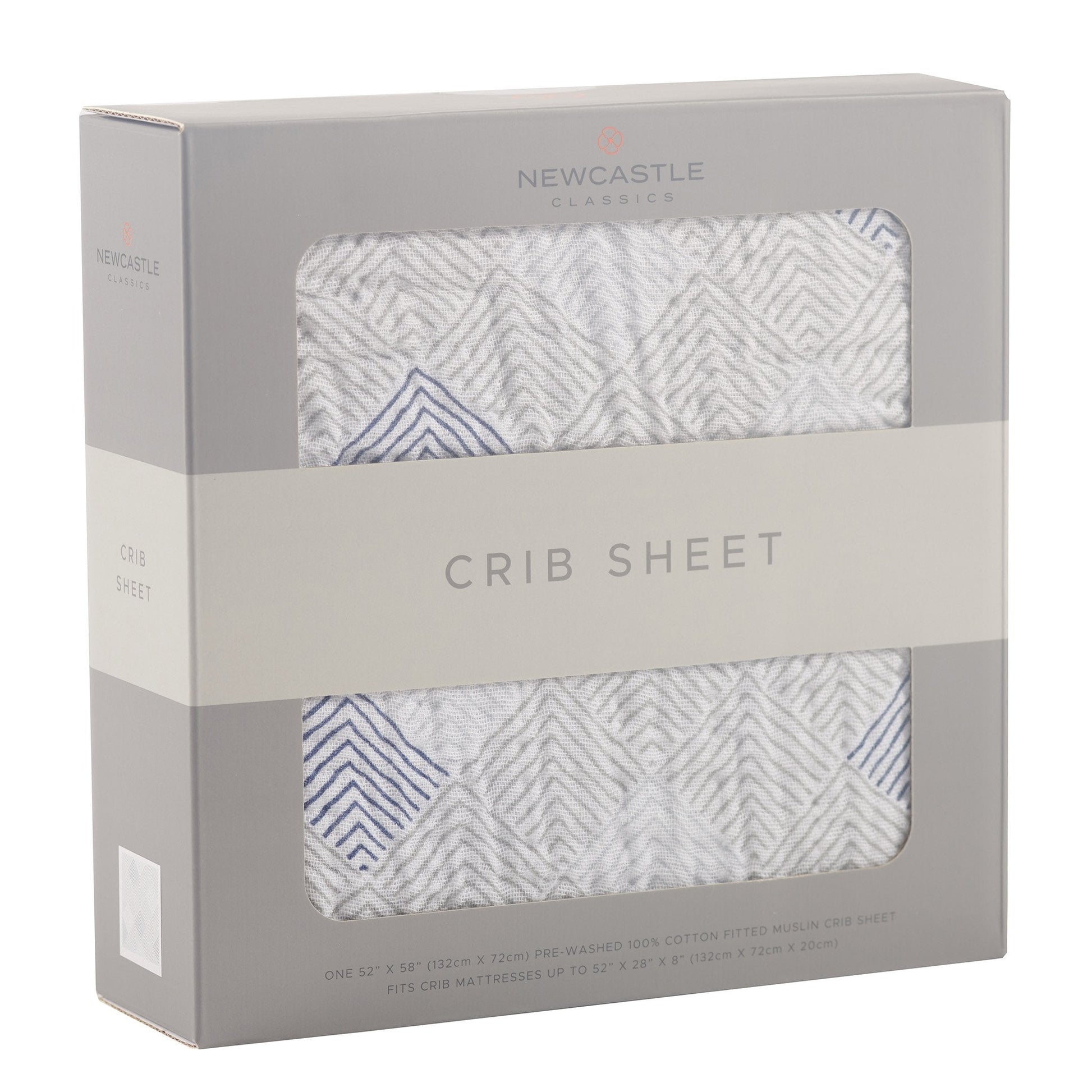 Mountain Peak Cotton Muslin Crib Sheet Soft Breathable Comfy Fits Standard Crib Mattresses 28x52 Inches Newcastle Classics