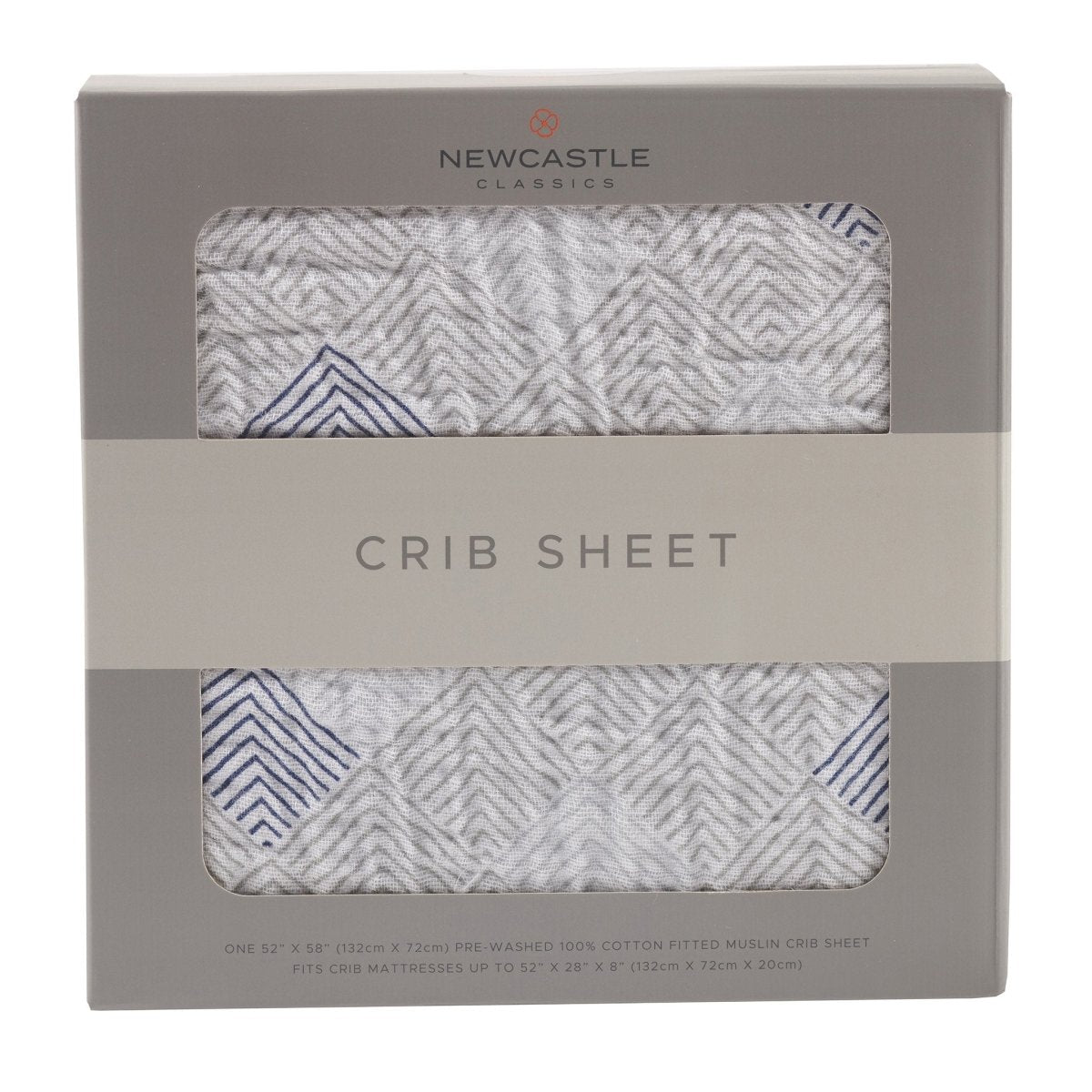 Newcastle Classics Mountain Peak Cotton Muslin Crib Sheet Soft and Breathable for Infants - 