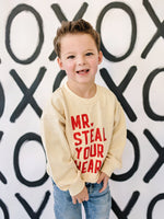 Little Joy Co. Mr Steal Your Heart Crewneck Sweatshirt - Cream - 