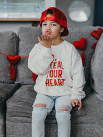 Little Joy Co. Mr Steal Your Heart Crewneck Sweatshirt - Cream - 