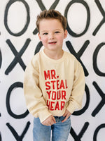 Little Joy Co. Mr Steal Your Heart Crewneck Sweatshirt - Cream - 