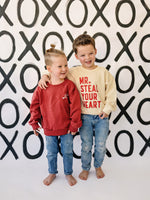 Little Joy Co. Mr Steal Your Heart Crewneck Sweatshirt - Cream - 