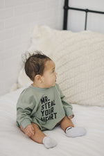 Little Joy Co. Mr. Steal Your Heart Sweatshirt Romper - more colors - 