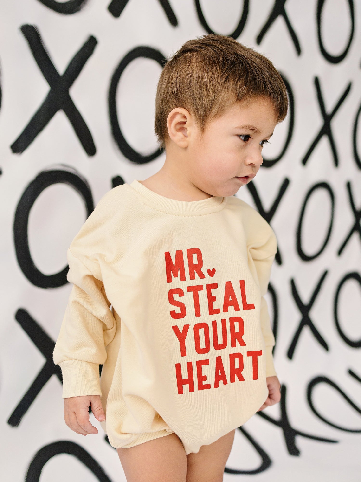 Little Joy Co. Mr. Steal Your Heart Sweatshirt Romper - more colors - 