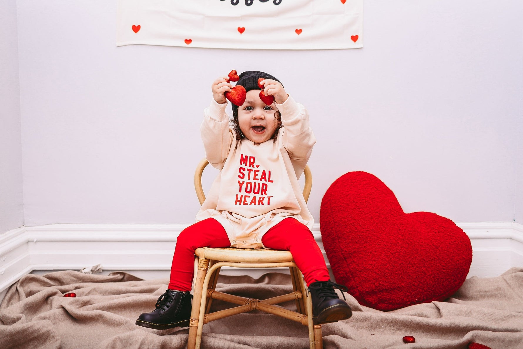 Little Joy Co. Mr. Steal Your Heart Sweatshirt Romper - more colors - 