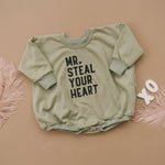 Little Joy Co. Mr. Steal Your Heart Sweatshirt Romper - more colors - 