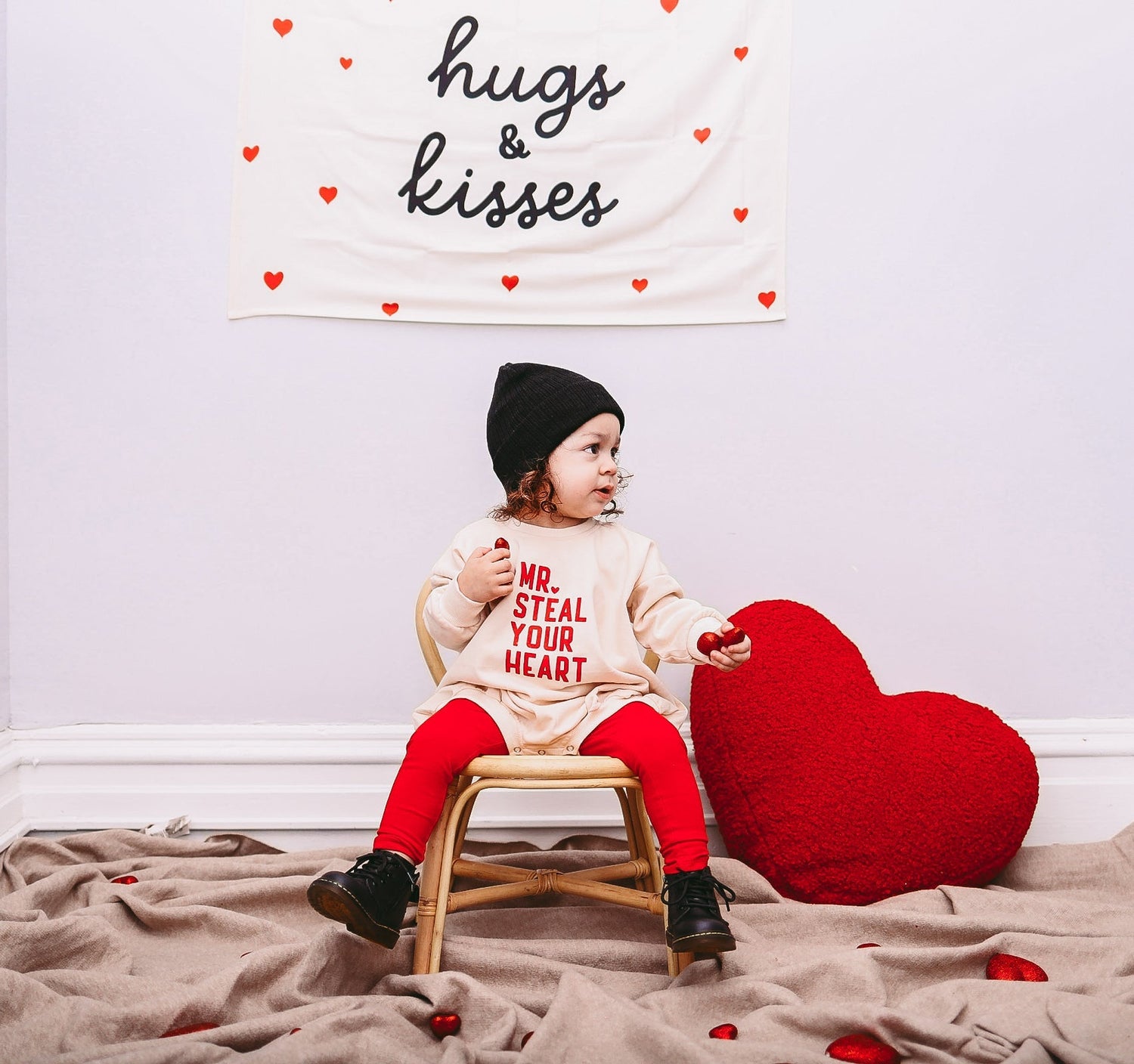 Little Joy Co. Mr. Steal Your Heart Sweatshirt Romper - more colors - 