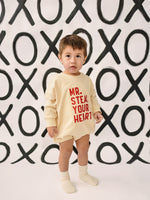 Little Joy Co. Mr. Steal Your Heart Sweatshirt Romper - more colors - 