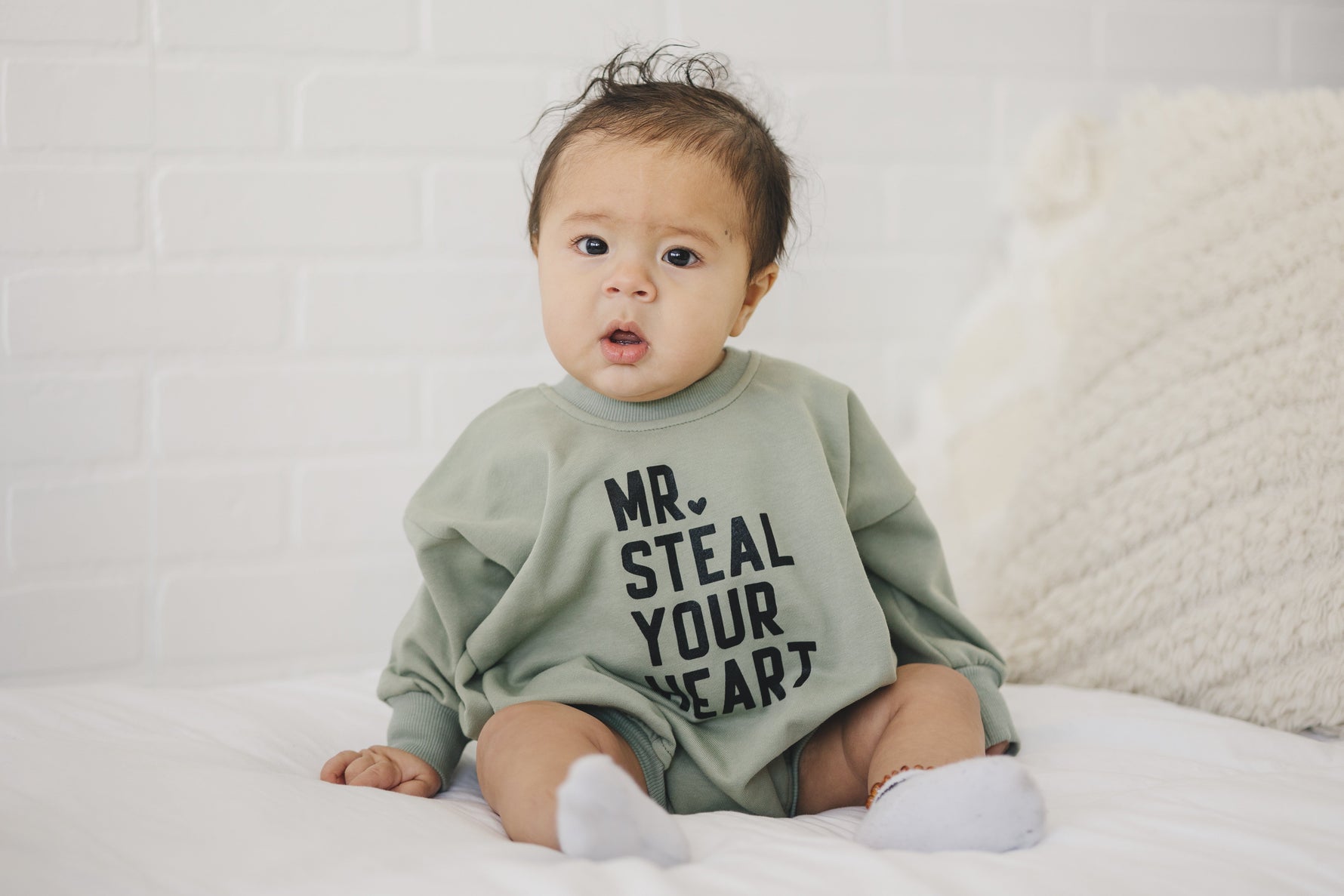 Little Joy Co. Mr. Steal Your Heart Sweatshirt Romper - more colors - 
