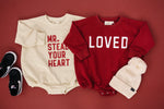 Little Joy Co. Mr. Steal Your Heart Sweatshirt Romper - more colors - 