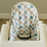 Little Joy Co. Multicolor Checker Cushion Cover for IKEA Antilop Highchair - Everetts Place Boutique - 