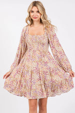PinkBlush Multicolor Floral Print Smocked Maternity Dress - 