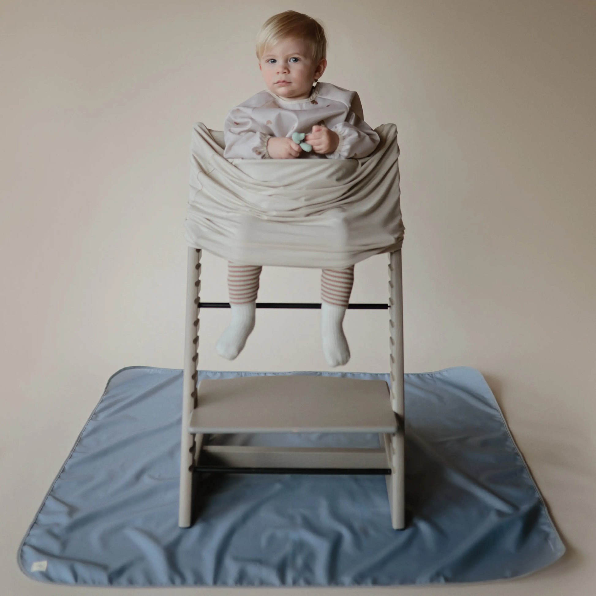 Splat Mat for High Chairs and Arts and Crafts Water Resistant Polyester Easy to Clean Machine Washable Mushie