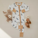 Little Joy Co. Mummy Saurus Rex Bamboo Zippy Romper Newborn To Three Months - Everetts Place Boutique - 