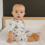 Little Joy Co. Mummy Saurus Rex Bamboo Zippy Romper Newborn To Three Months - Everetts Place Boutique - 