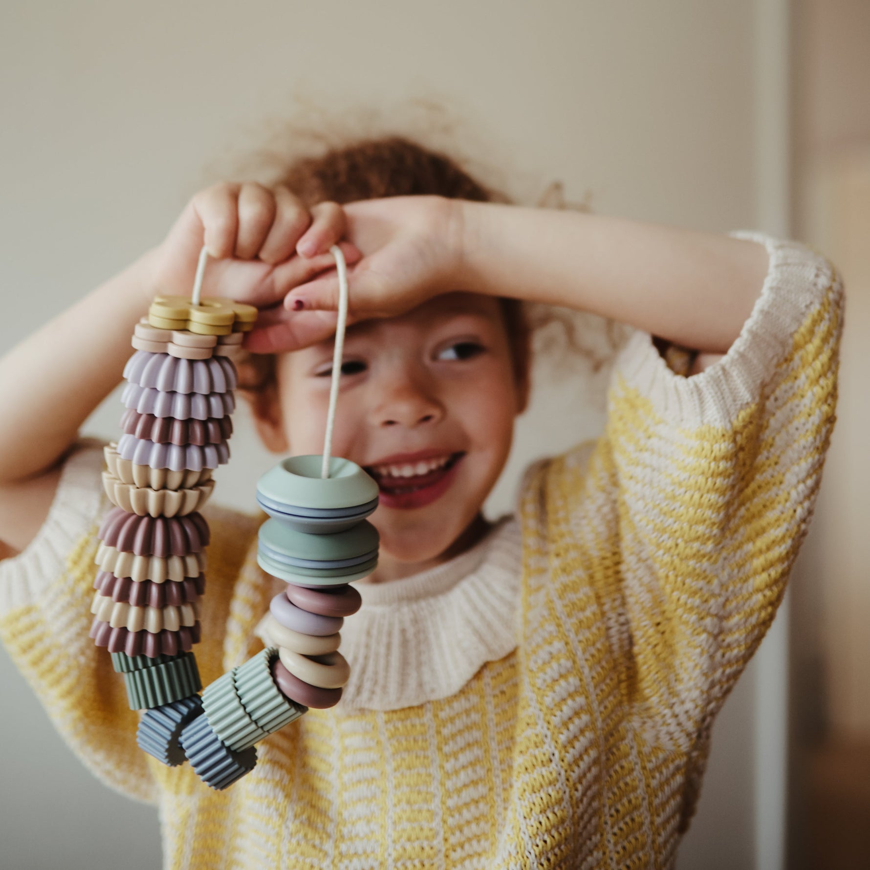 Mushie Mushie Silicone Lacing Beads Toy Set - Montessori Inspired