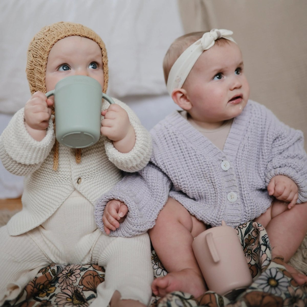 Mushie Mushie Trainer Sippy Cup Dishwasher and Microwave Safe with Easy Grip Handles - Everetts Place Boutique - 