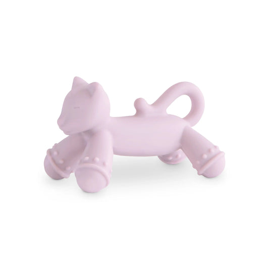 Cat Figurine Teether for Babies Non Toxic Silicone Soothing Gums Mushie