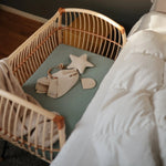 Mushie Mini Muslin Crib Sheet 100 Percent Cotton Extra Soft Breathable Fabric - Home & Garden > Linens & Bedding > Bedding mini crib sheet