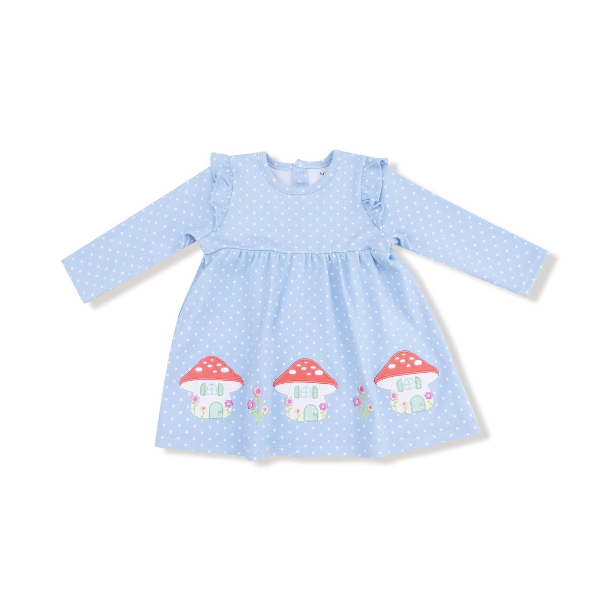 Angel Dear Mushroom House Long Sleeve Dress With Diaper Cover - Everetts Place Boutique - 