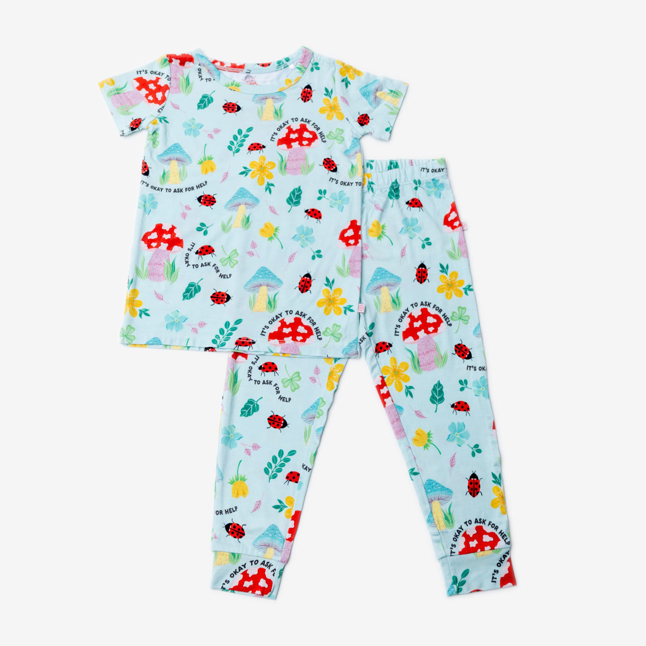 Organic The Second-Skin 2-Piece Short Sleeve Pajama | Magic Mushroom by Raising Mama at Everetts Place