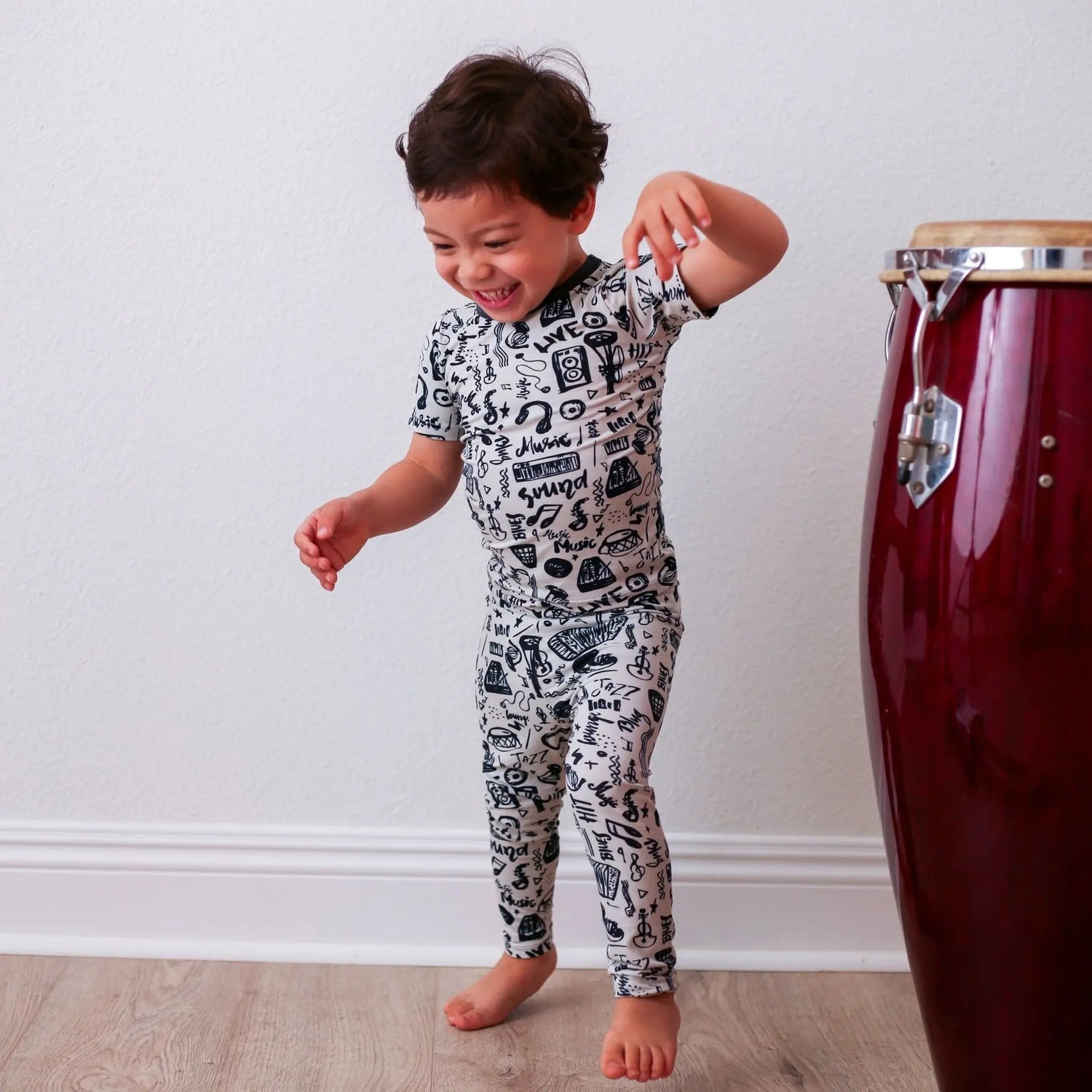 Bestaroo Musical Bamboo Pajamas for Kids With Instrument Print - 