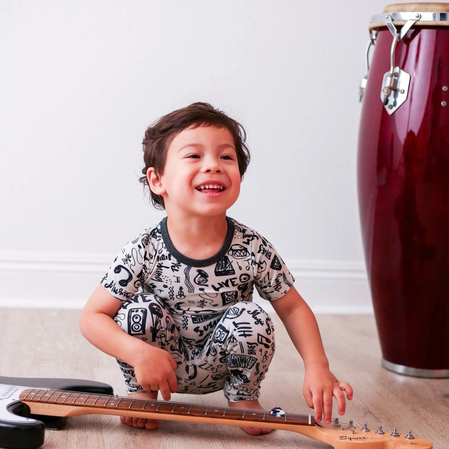 Bestaroo Musical Bamboo Pajamas for Kids With Instrument Print - 