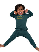 Red and Green Ramadan Embroidered Two-Piece Toddler Set | Soft Cotton Pajamas by Rayn’s Tiny Stitches