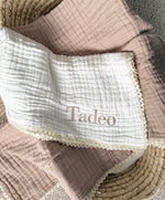 Harp Angel Boutique Muslin 6 - Layer Blanket - Cream Lace