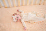 Harp Angel Boutique Muslin 6 - Layer Blanket for Babies in Soft Apricot Color - 