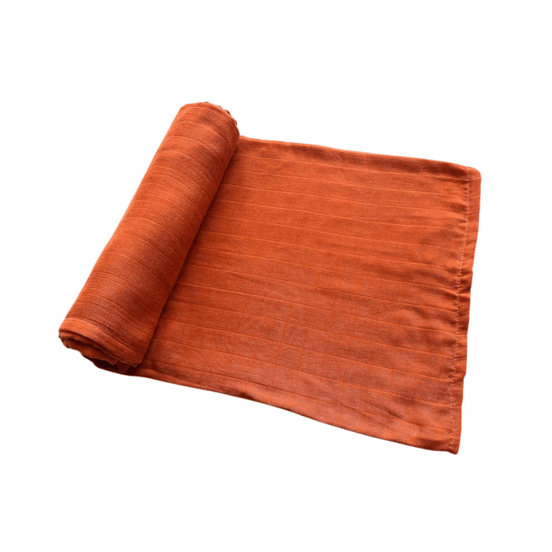 Organic Muslin Bamboo Swaddle Blanket - Rust by Harp Angel Boutique at Everetts Place