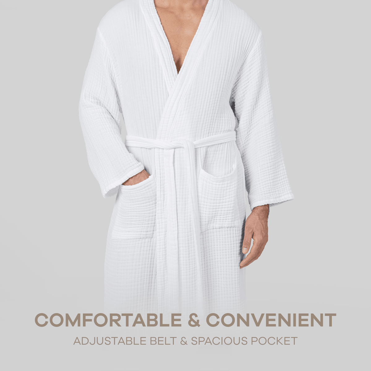 Comfy Cubs Muslin Bathrobe in WhiteEveretts Place