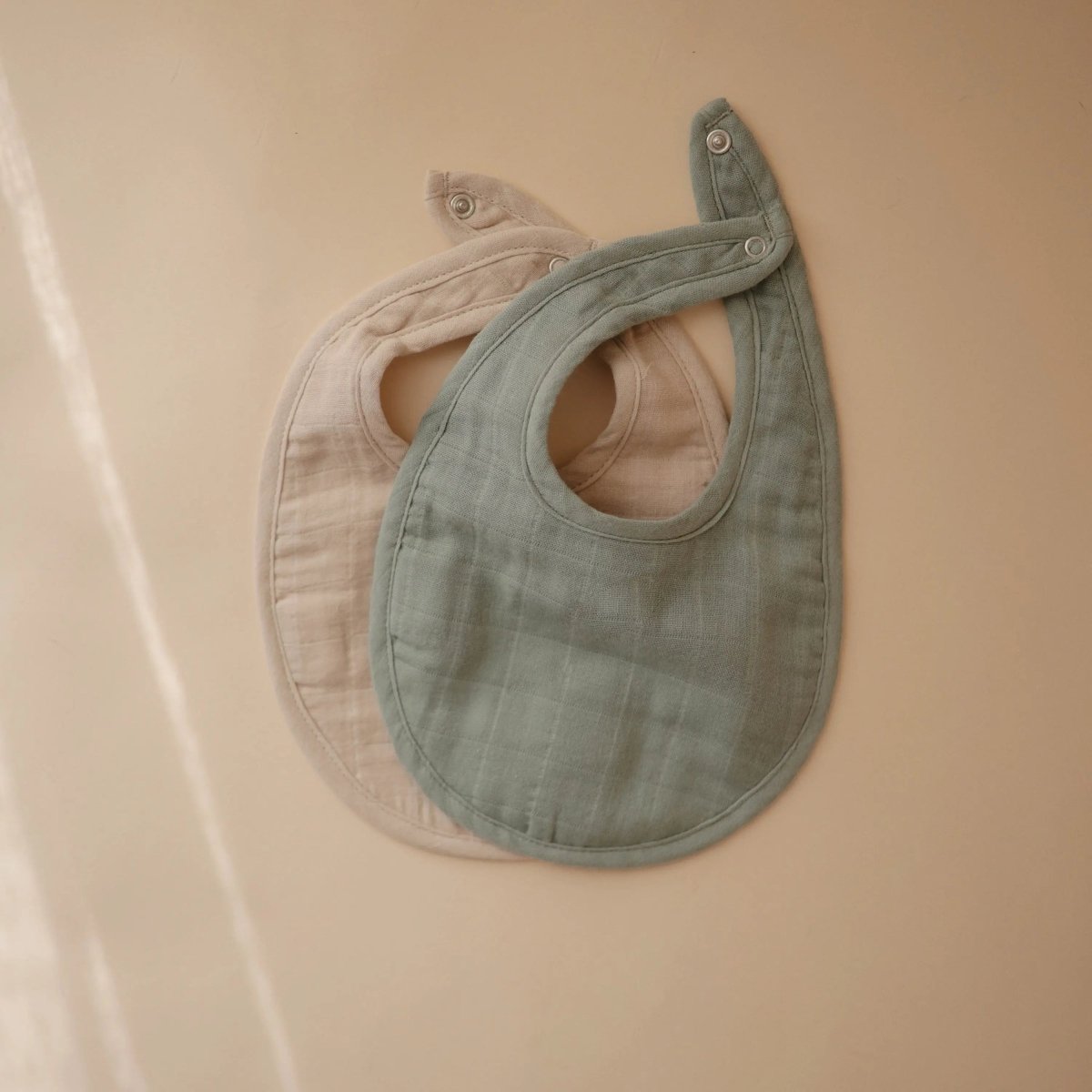 Mushie Muslin Bibs for Babies with Dual Snap Closure - Soft and Absorbent Multi - Layered Design - 