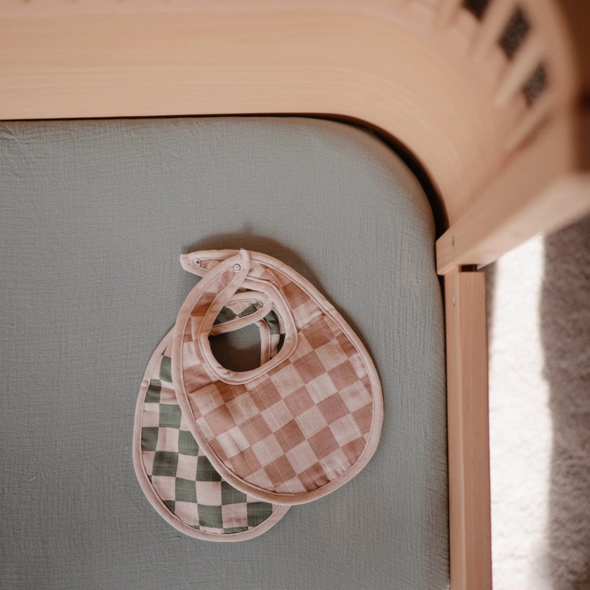 Mushie Muslin Bibs for Babies with Dual Snap Closure - Soft and Absorbent Multi - Layered Design - 