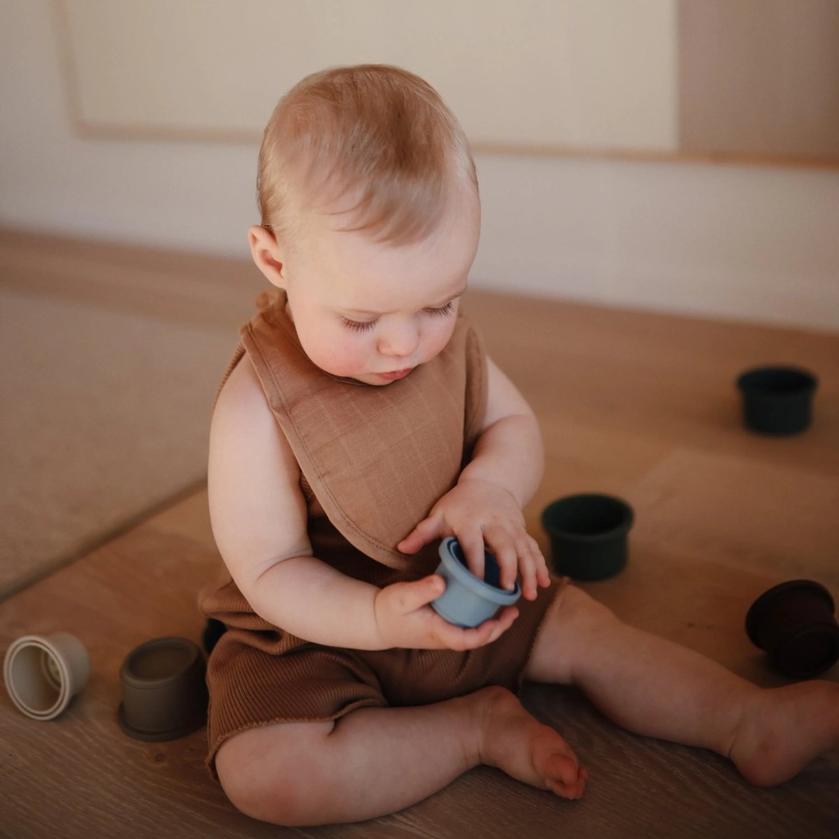 Mushie Muslin Bibs for Babies with Dual Snap Closure - Soft and Absorbent Multi - Layered Design - 