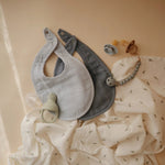 Mushie Muslin Bibs for Babies with Dual Snap Closure - Soft and Absorbent Multi - Layered Design - 